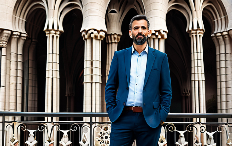 **
"A professional architect, fully clothed in stylish, modest business attire, standing on a balcony overlooking the Sagrada Familia in Barcelona, Spain. Natural lighting, perfect anatomy, correct proportions, well-formed hands, appropriate content, safe for work, professional photography, high resolution, family-friendly."
**