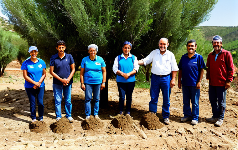 **
"A group of diverse community members, fully clothed and wearing appropriate attire, participating in a tree-planting event in a rural area of Andalusia, Spain. Volunteers are working together to restore a degraded landscape, safe for work, modest, professional photography, perfect anatomy, correct proportions, natural pose, well-formed hands, proper finger count."
**