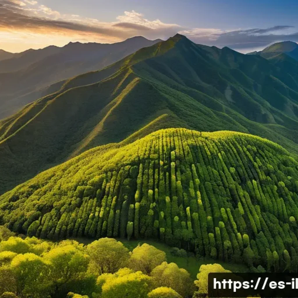생태계 복원 기술의 생태적 영향 분석 - **Prompt:** A vibrant, panoramic shot of a mountainside in a beautiful Latin American country underg...