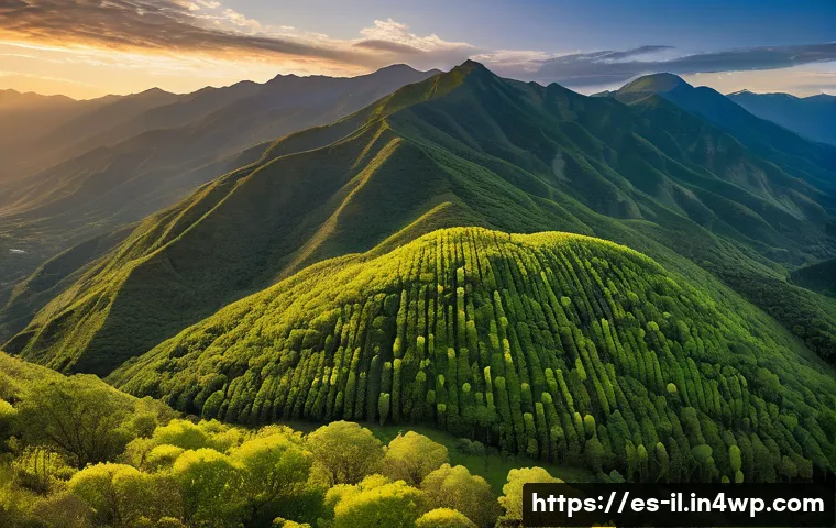 생태계 복원 기술의 생태적 영향 분석 - **Prompt:** A vibrant, panoramic shot of a mountainside in a beautiful Latin American country underg...